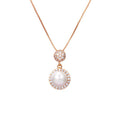 Natural Pearl Cubic Zirconia Wealth Pendant Necklace