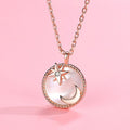 Natural Pearl Moon Star Pendant Necklace