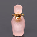 Natural Pink Fluorite Perfume Bottle Healing Pendant
