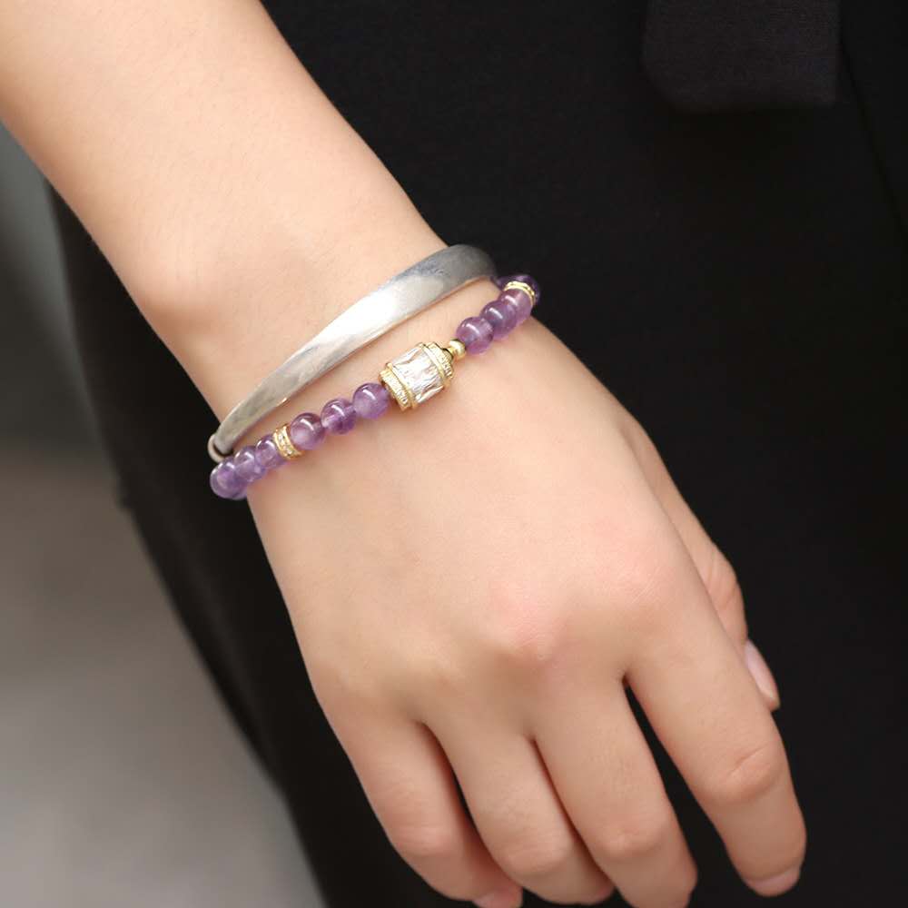 Natural Purple Crystal Lucky Bracelet