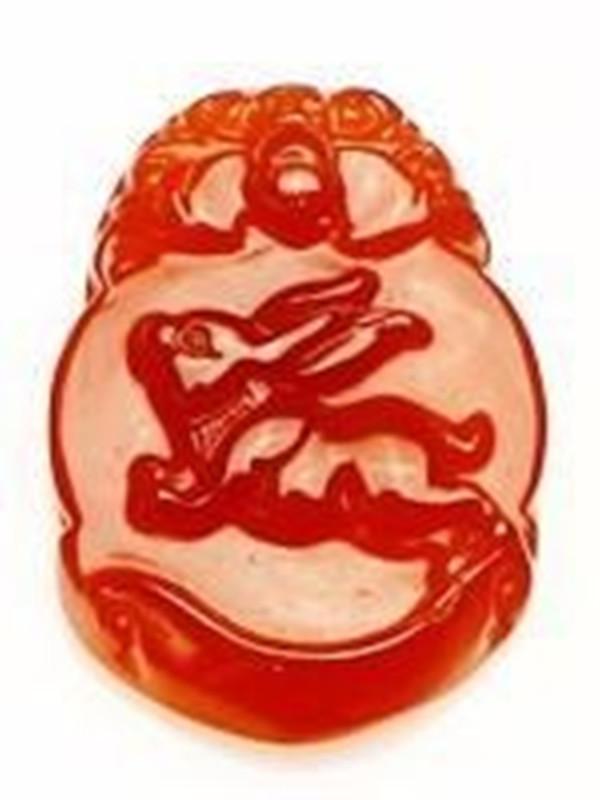 Natural Red Agate 12 Chinese Zodiac Pendant