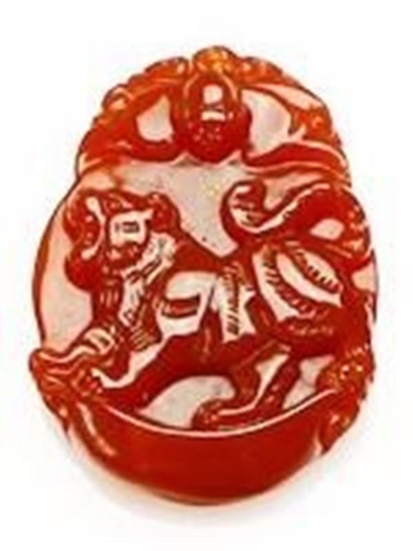 Natural Red Agate 12 Chinese Zodiac Pendant
