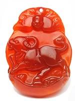 Natural Red Agate 12 Chinese Zodiac Pendant