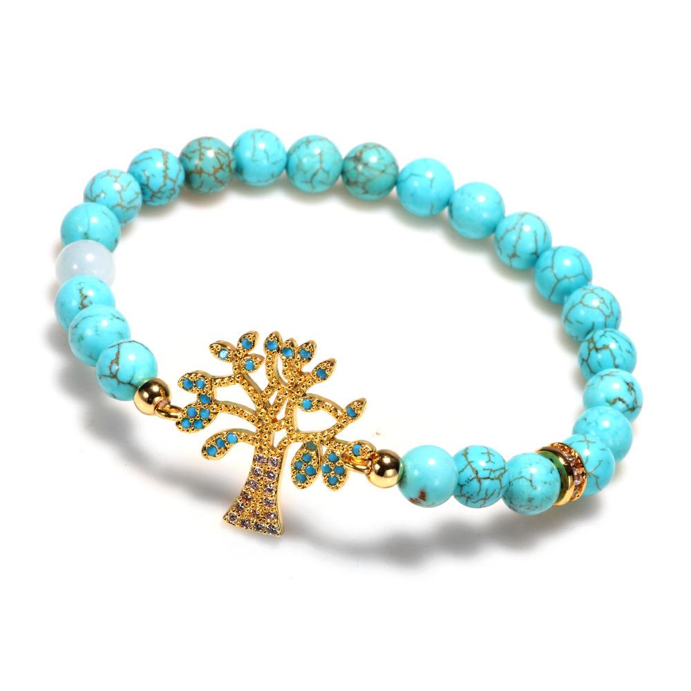 Natural Turquoise Life Of Tree Healing Bracelet