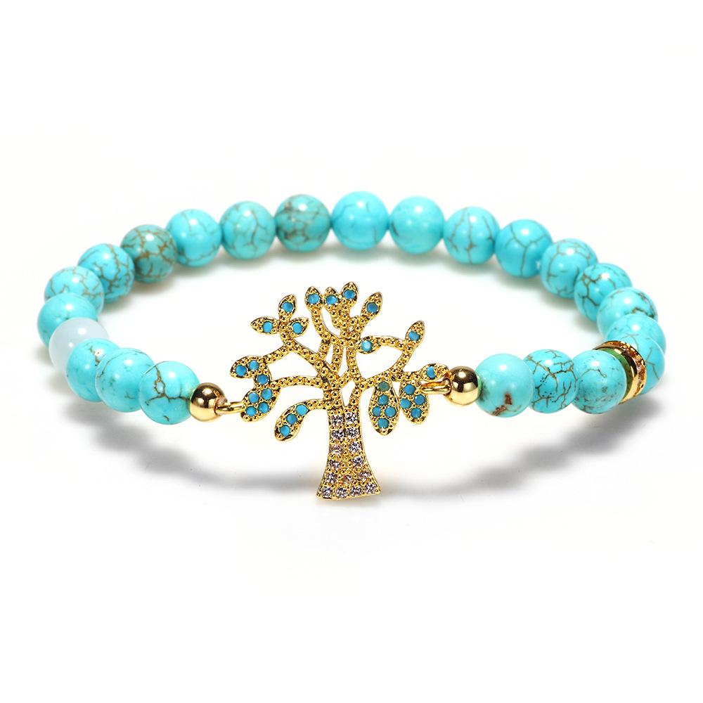 Natural Turquoise Life Of Tree Healing Bracelet