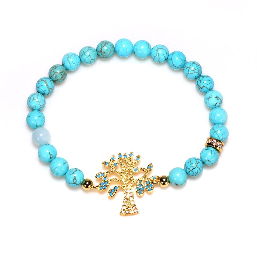 Natural Turquoise Life Of Tree Healing Bracelet