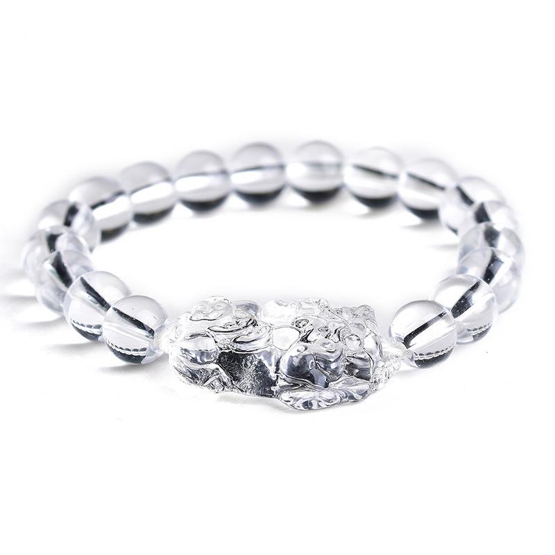 Natural White Crystal Pixiu Positivity Bracelet