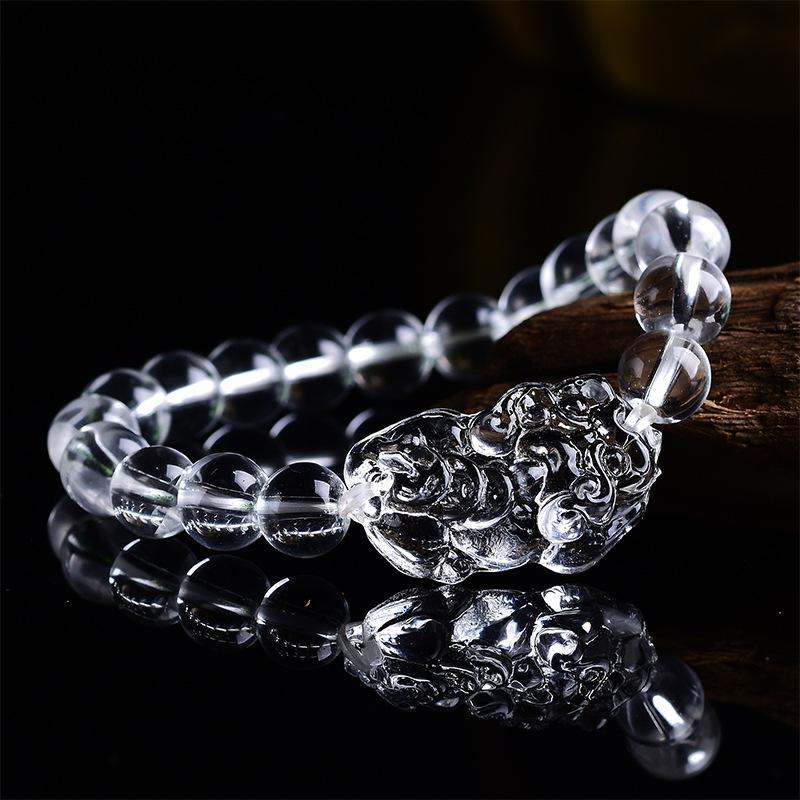 Natural White Crystal Pixiu Positivity Bracelet