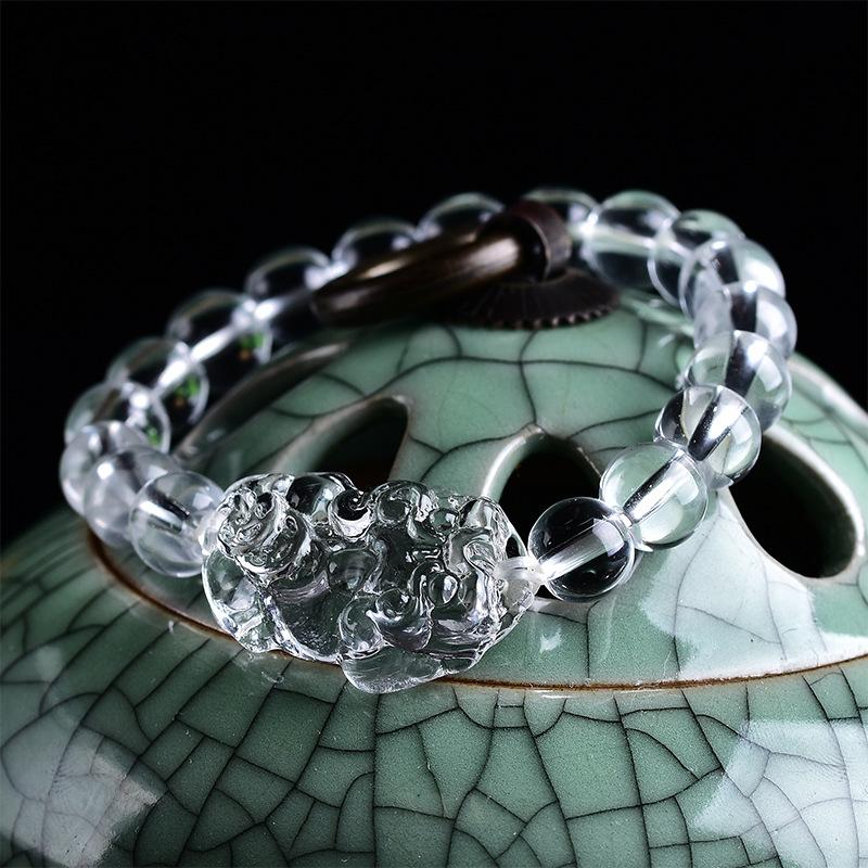 Natural White Crystal Pixiu Positivity Bracelet