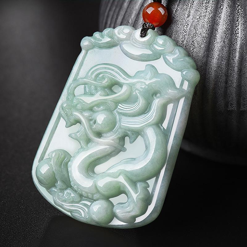 Natural Whithe Jade 12 Chinese Zodiac Lucky Amulet Pendant Necklace