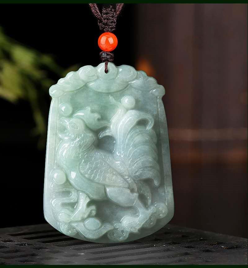 Natural Whithe Jade 12 Chinese Zodiac Lucky Amulet Pendant Necklace