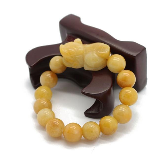 Natural Yellow Jade Pixiu Healing Bracelet