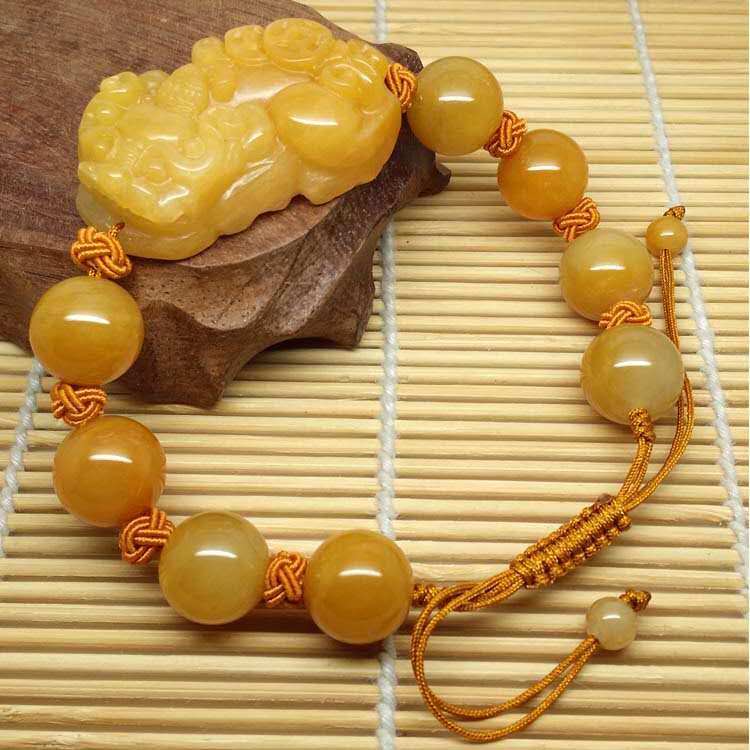 Natural Yellow Jade Pixiu Healing Bracelet-Special
