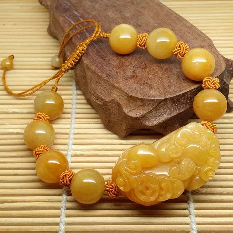Natural Yellow Jade Pixiu Healing Bracelet-Special
