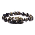 (New Edition)Gold Obsidian Pixiu Protection Bracelet(Gold Sheen Obsidian)
