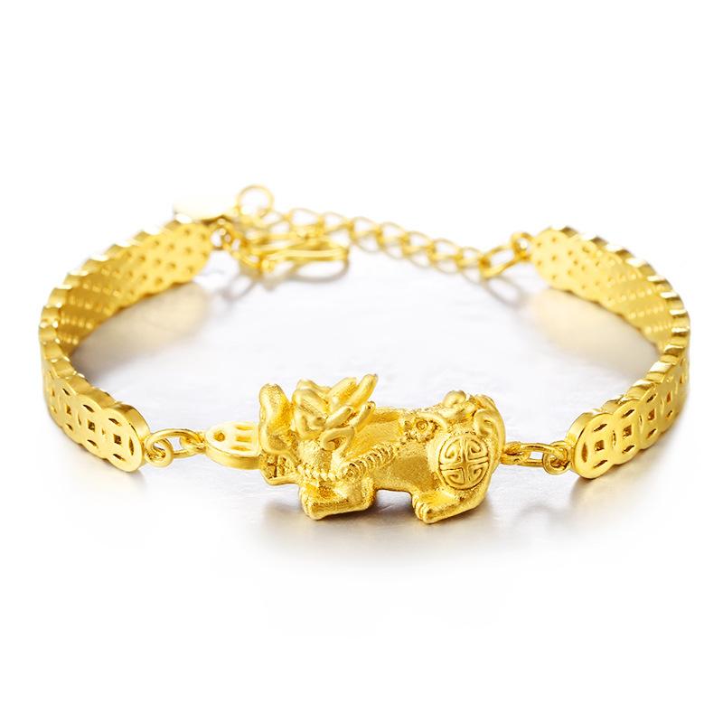 New Edtion Gold Fengshui Lucky Coin Pixiu Wealth Bracelet
