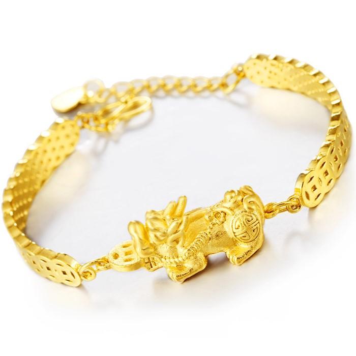 New Edtion Gold Fengshui Lucky Coin Pixiu Wealth Bracelet
