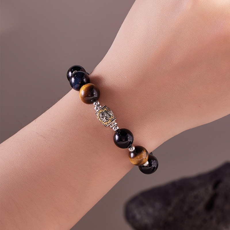 Obsidian Qilin Tiger Eye Bracelet-Steady Vitality