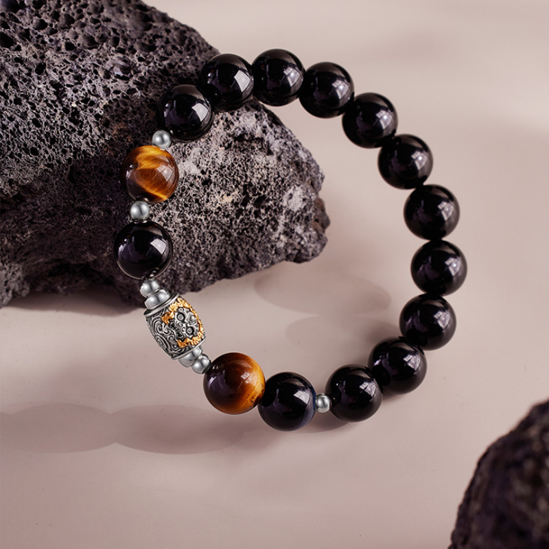 Obsidian Qilin Tiger Eye Bracelet-Steady Vitality