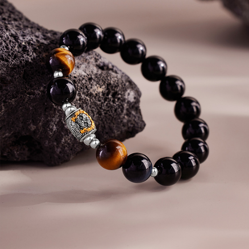 Obsidian Qilin Tiger Eye Bracelet-Steady Vitality