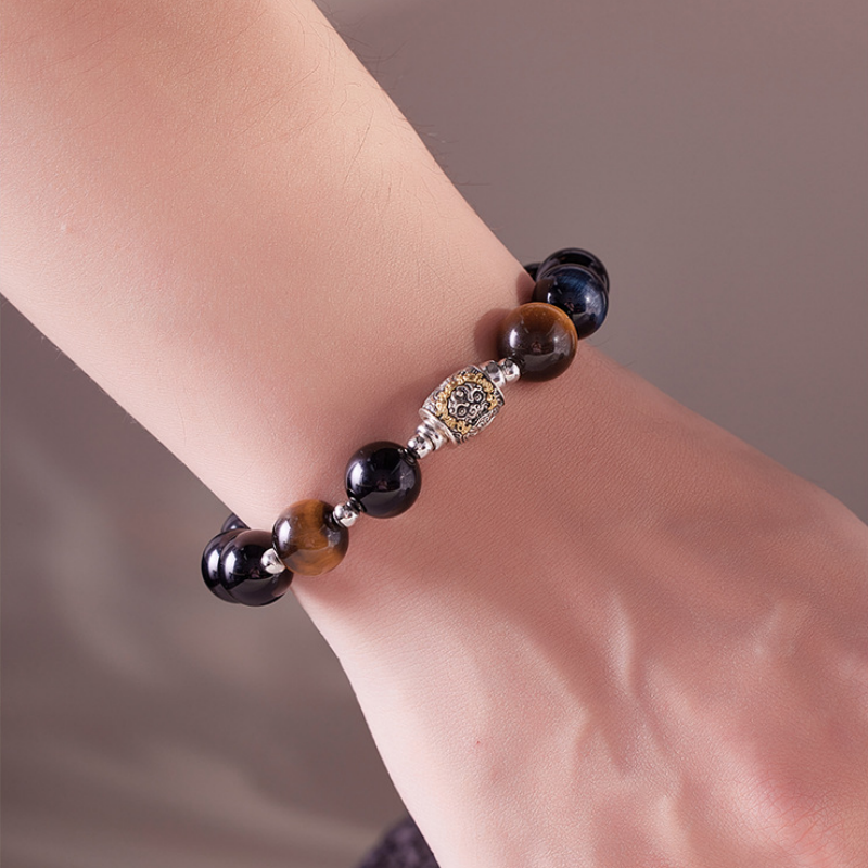 Obsidian Qilin Tiger Eye Bracelet-Steady Vitality