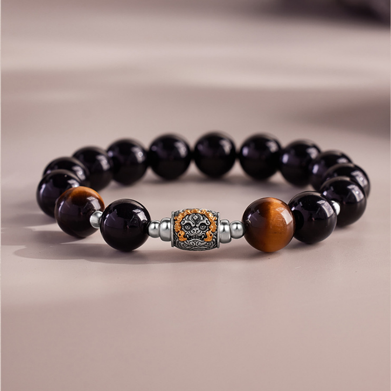 Obsidian Qilin Tiger Eye Bracelet-Steady Vitality