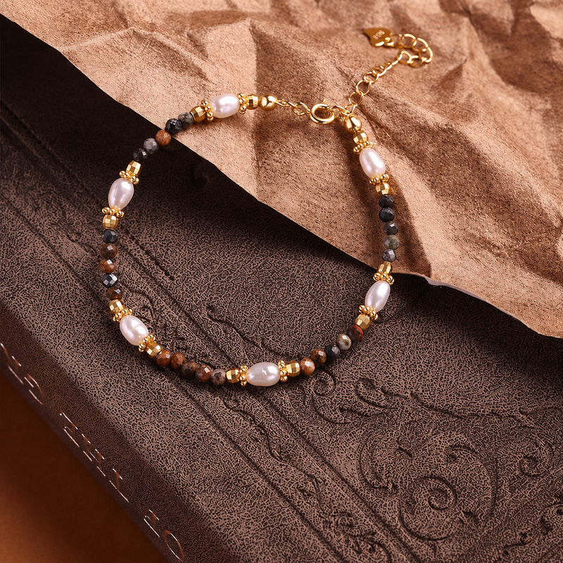 Pietersite Pearl Bracelet-A Moment of Stillness