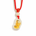 18K Gold-Plated Pixiu Nephrite Jade Pendant-Quiet Resolve