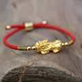 Pixiu Red String Bracelet-999 Sterling Silver