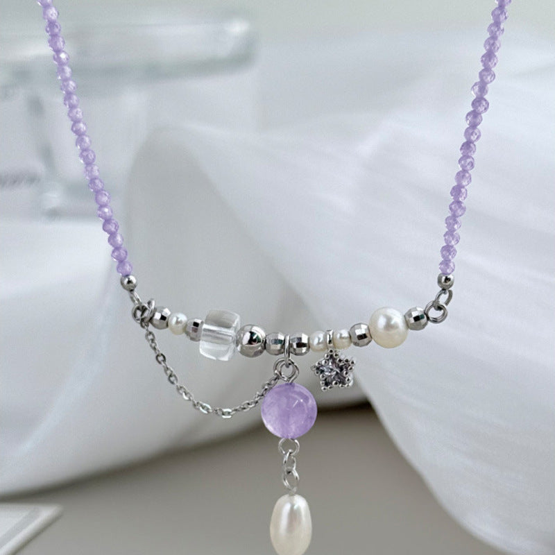 Purple Dream-Amethyst Freshwater Pearl Necklace