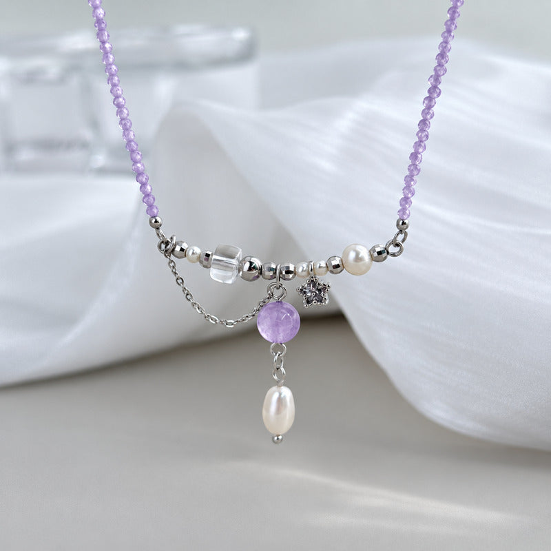 Purple Dream-Amethyst Freshwater Pearl Necklace