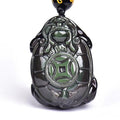 Rainbow Obsidian Feng Shui Tortoise Turtle Protection Pendant Necklace