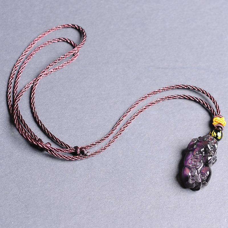 Rainbow Obsidian Pixiu Wealth Pendant
