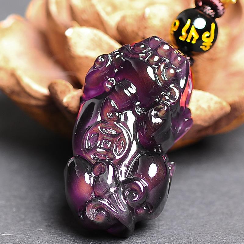 Rainbow Obsidian Pixiu Wealth Pendant