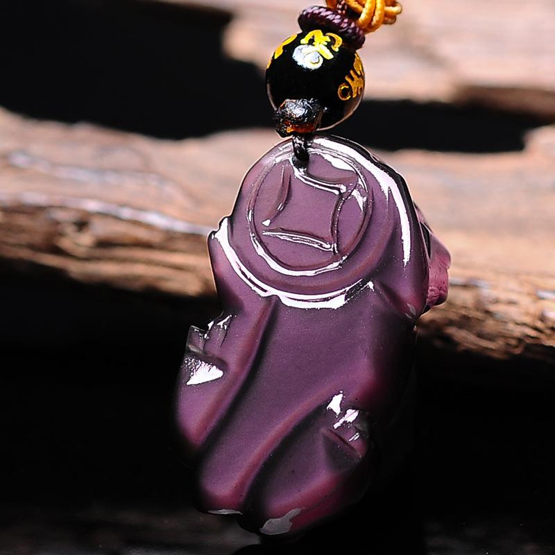 Rainbow Obsidian Pixiu Wealth Pendant