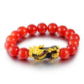 Red Agate Color Changing Pixiu Lucky Bracelet