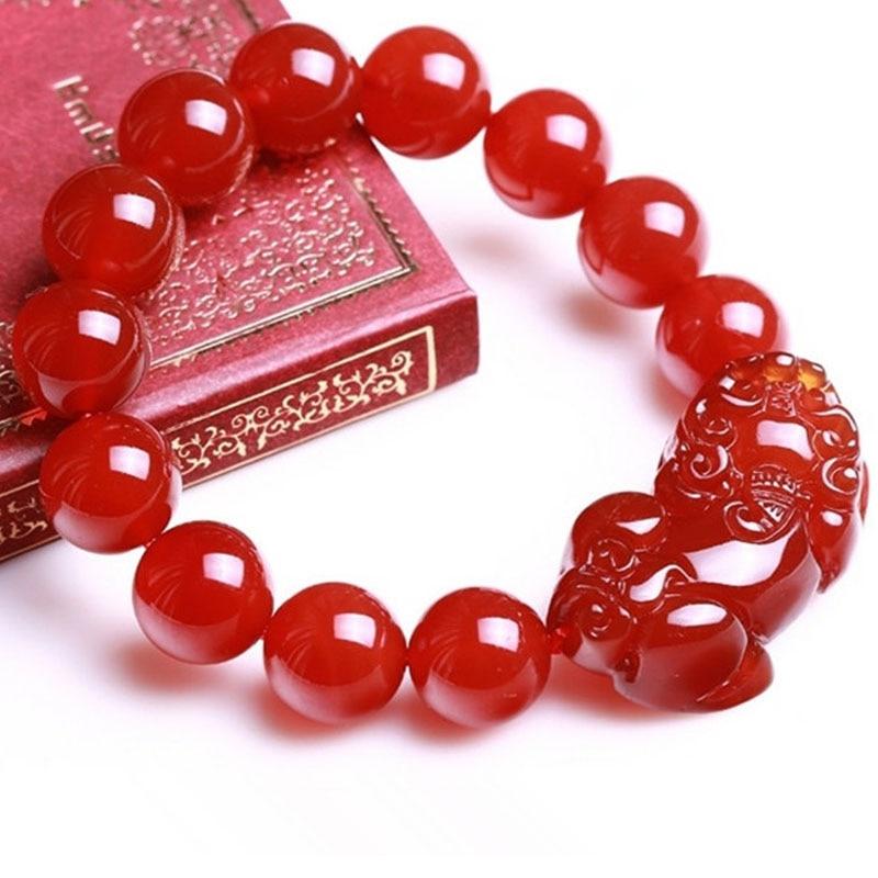 Red Agate Lucky Pixiu Wealth Bracelet