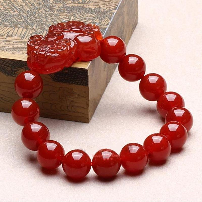 Red Agate Lucky Pixiu Wealth Bracelet