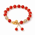 A Brighter Way Forward-Red Agate Moonstone Lucky Horse Bracelet