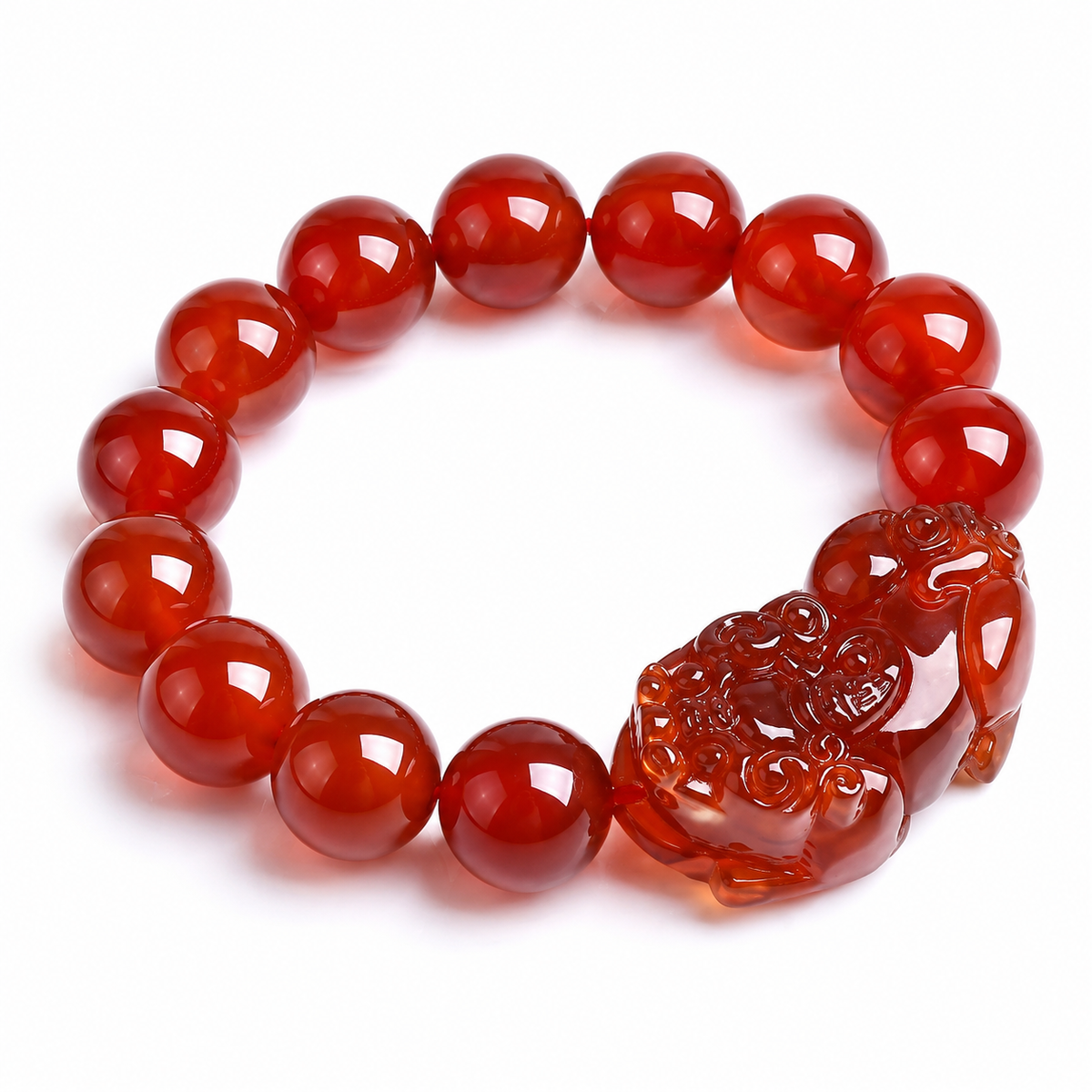 Red Agate Lucky Pixiu Wealth Bracelet
