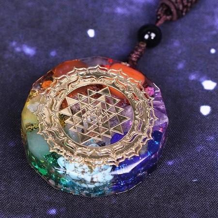 Reiki Orgonite Chakra Energy Pendant Necklace
