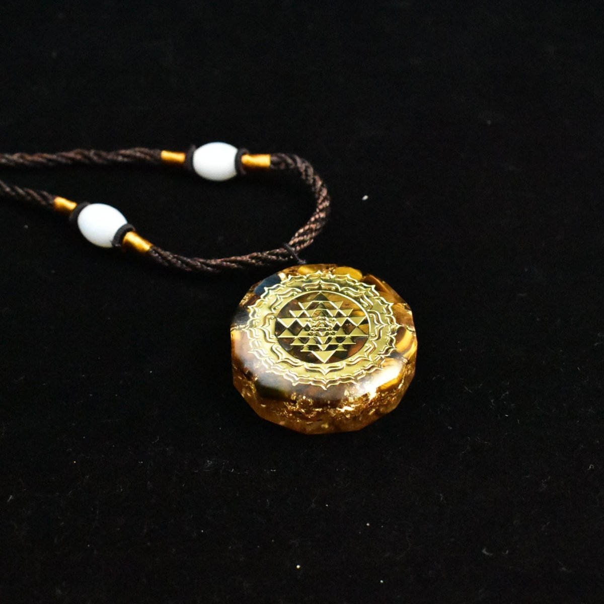 Reiki Yellow Tiger Eye Chakra Healing Energy Pendant