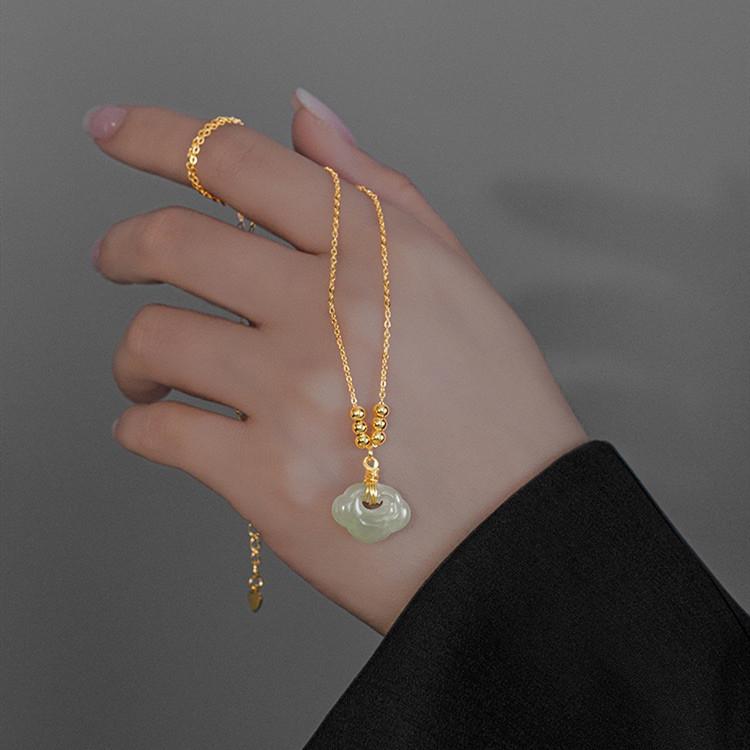 Ruyi Hetian Jade Pendant Necklace
