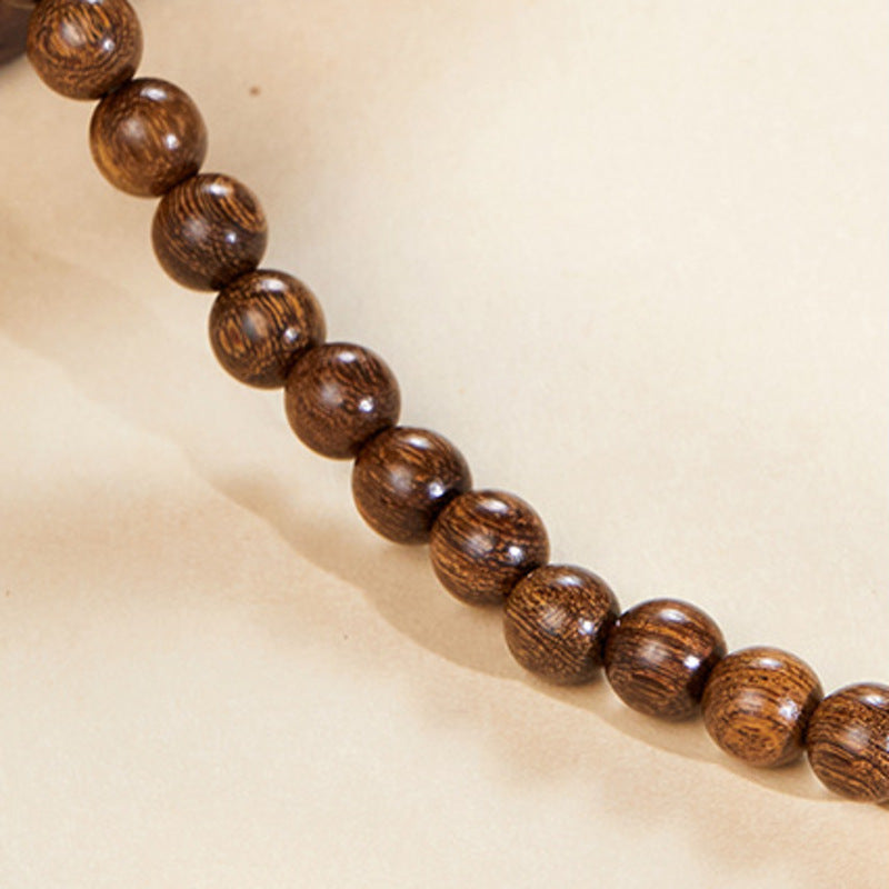 Gentle Wishes-Silver Ruyi Sandalwood Double-Wrap Bracelet