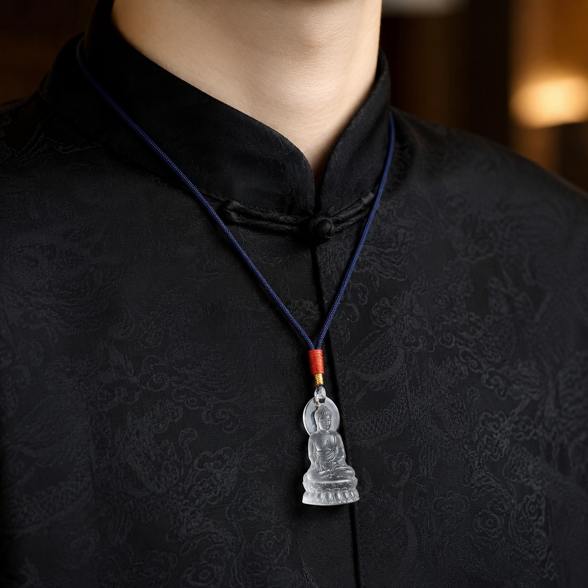 Sacred Shakyamuni Liuli Pendant for Peace & Alignment
