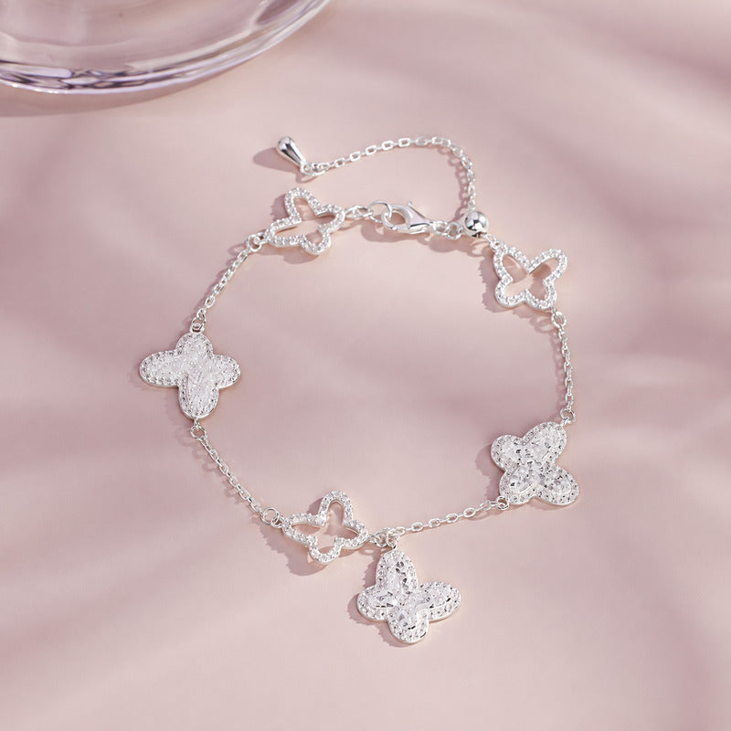 Sterling Silver Butterfly Bracelet-Cherished Chapters