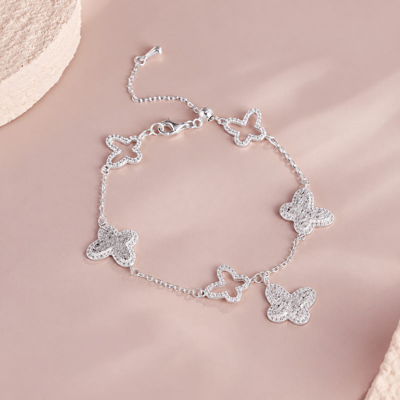 Sterling Silver Butterfly Bracelet-Cherished Chapters