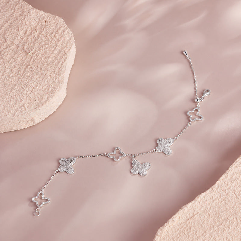 Sterling Silver Butterfly Bracelet-Cherished Chapters