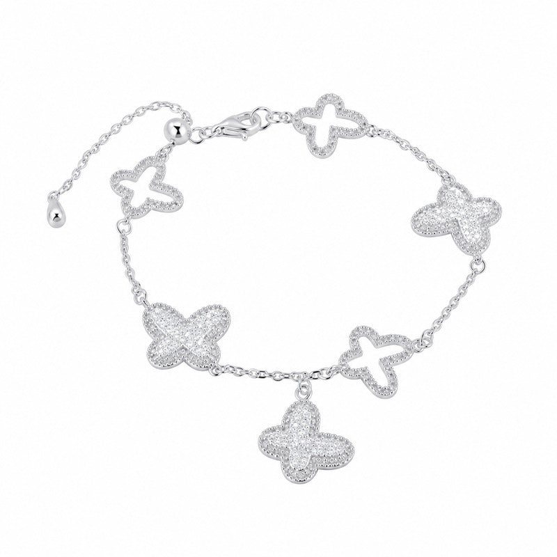 Sterling Silver Butterfly Bracelet-Cherished Chapters