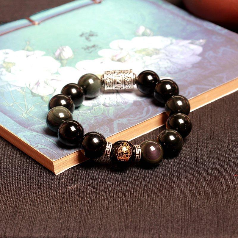 Six True Words Mantra Bracelet-Buddha Silver Bar